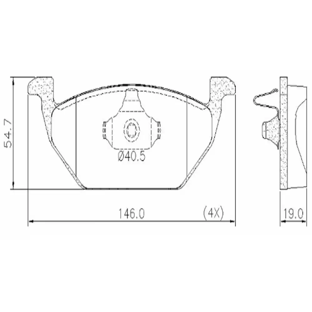 PASTILHA FREIO DIANTEIRA GOLF 1.6 2.0 1999/ ARO 14 TEVES