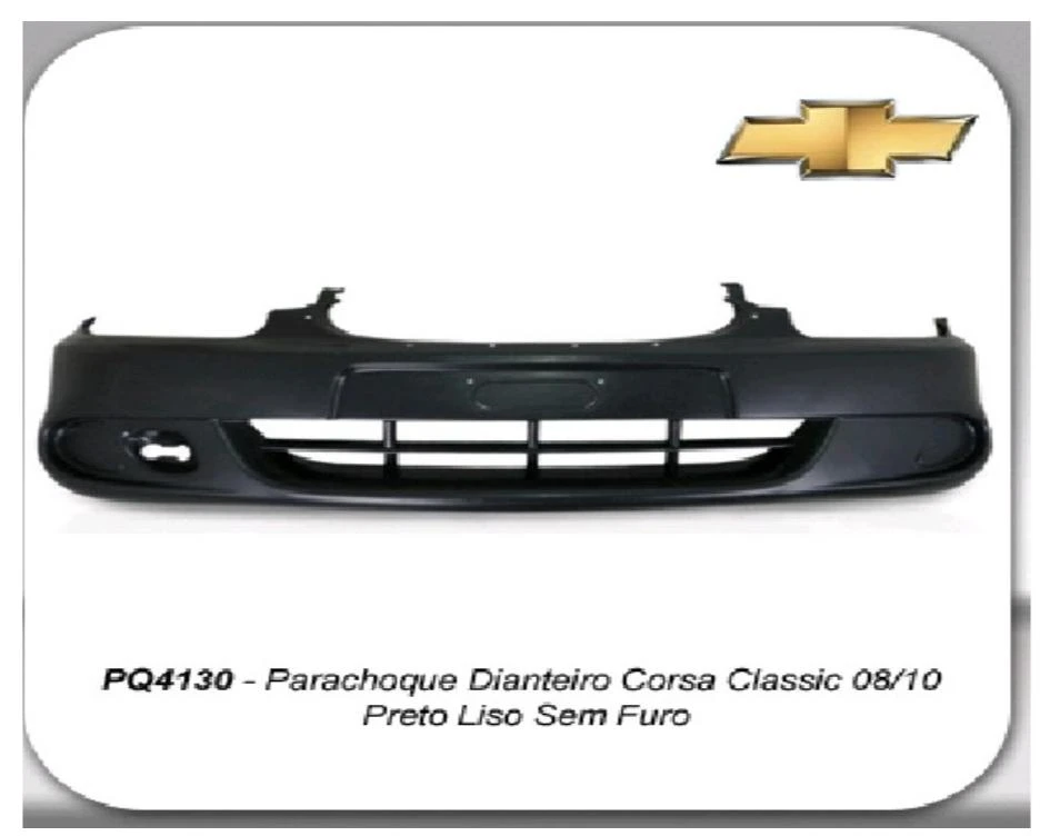 PARACHOQUE DIANTEIRO CORSA CLASSIC 2008 A 2010 PRETO LISO SE