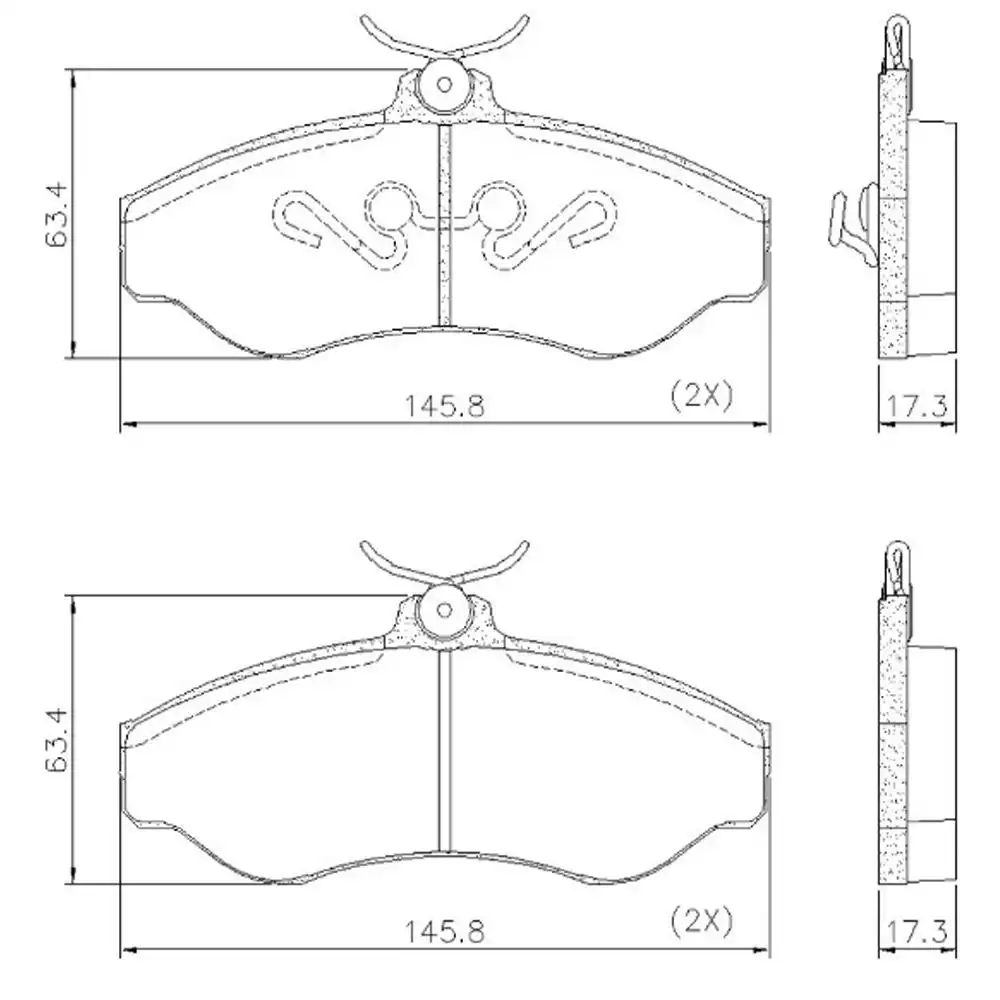PASTILHA FREIO DIANTEIRA S-10 1995 A 2011 SISTEMA VARGA