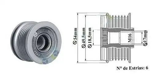 POLIA RODA LIVRE AMAROK 2.0 16V 2010 A 2020