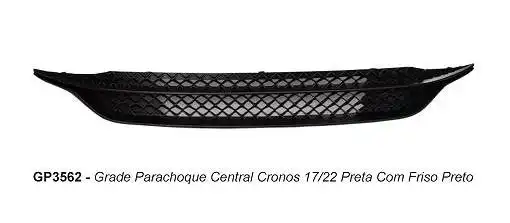 GRADE PARACHOQUE CENTRAL FIAT CRONOS 2017 A 2022 PRETA