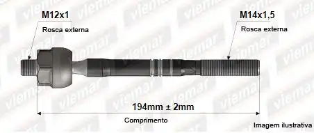 BARRA AXIAL RENAULT LOGAN SANDERO 07/13 SIST EUROPEU