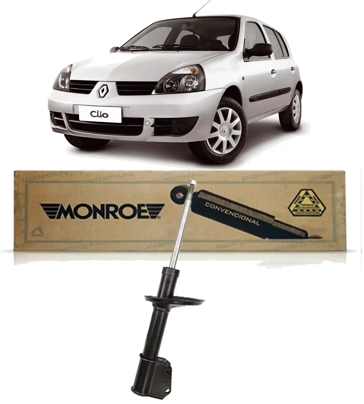 AMORTECEDOR DIANTEIRO RENAULT CLIO 1.0 2011 A 2012