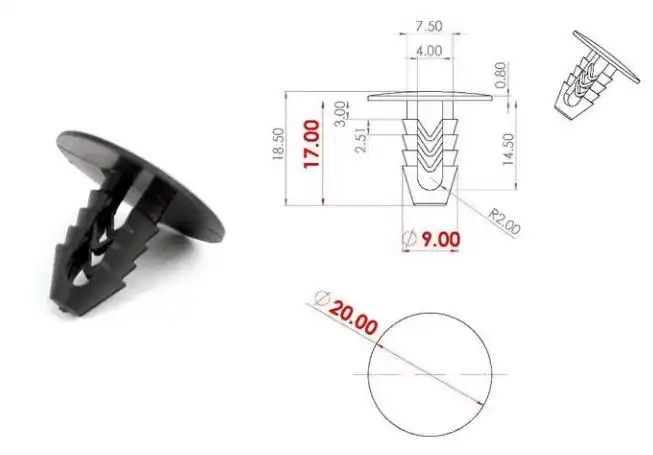 GRAMPO FORRO PORTA FIAT DUCATO PRETO