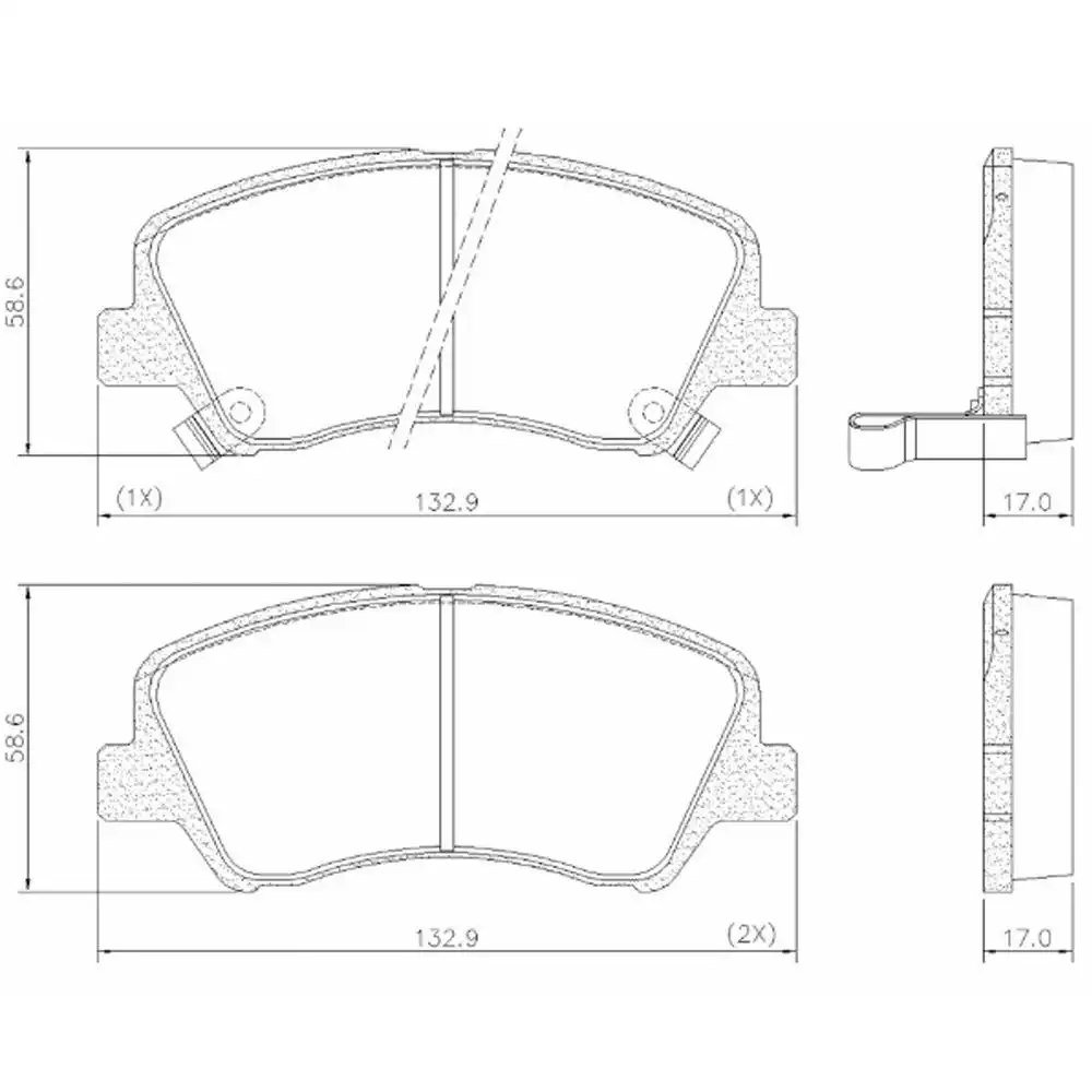 PASTILHA FREIO DIANTEIRA HB20 1.0 12V 2020 A 2025