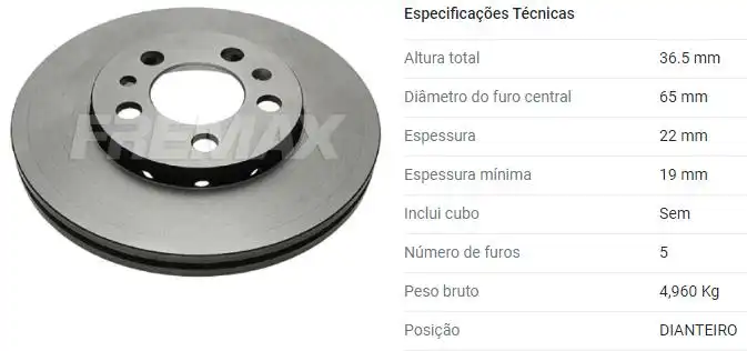 DISCO FREIO DIANTEIRO GOLF 1.6 2.0 1999 A 2014 VENTILADO 256