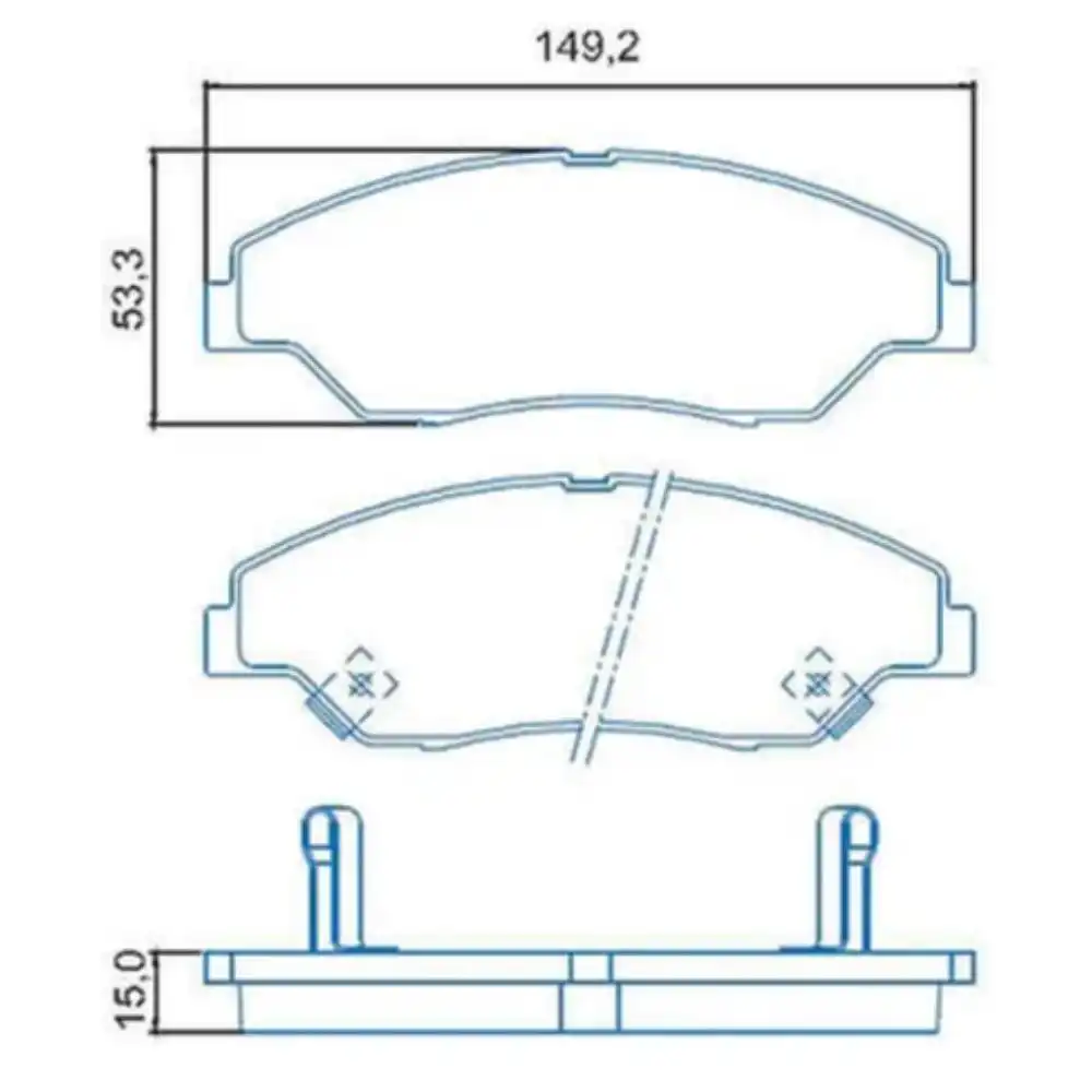 PASTILHA FREIO DIANTEIRA SPORTAGE 2.0 2.2 1999 SISTEMA AKEBO