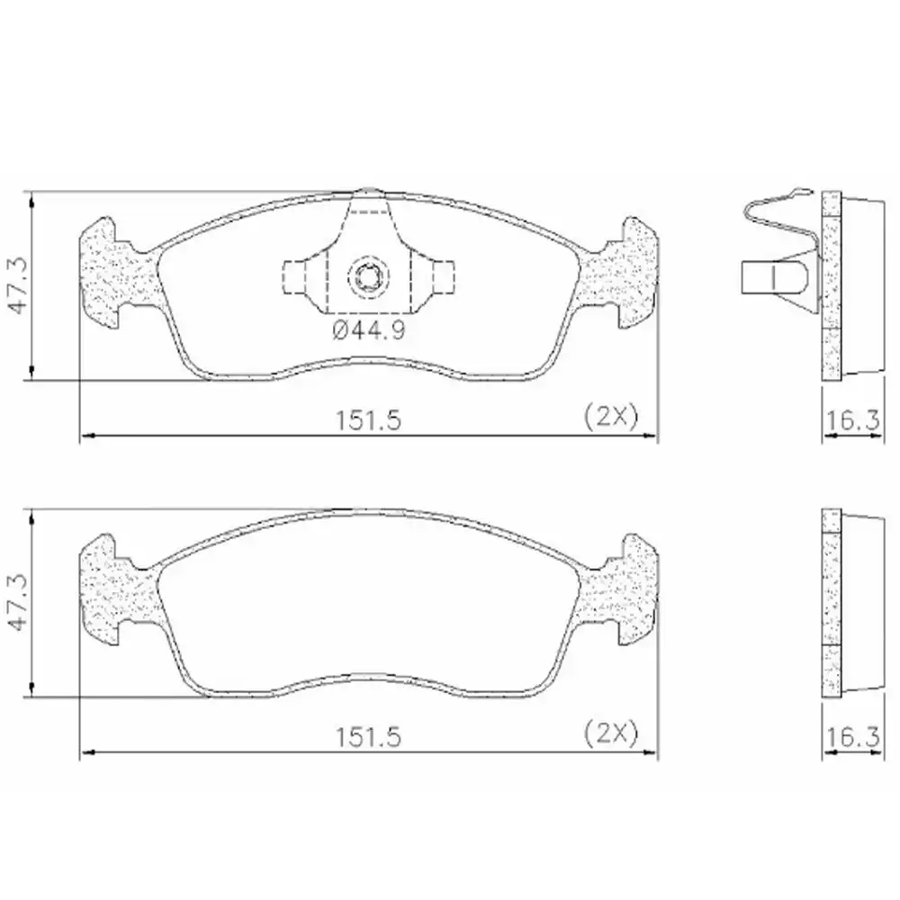 PASTILHA FREIO DIANTEIRA FIAT PALIO 1.0 1.4 2012/