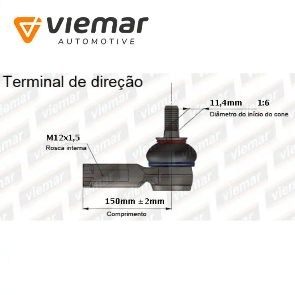 PONTEIRA DIRECAO FIAT 500 2012 A 2017