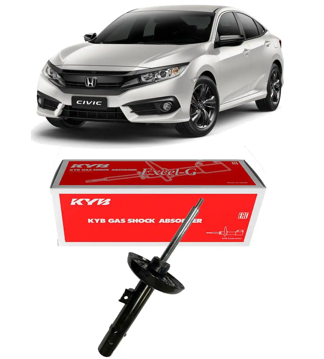 AMORTECEDOR DIANTEIRO HONDA CIVIC 2017 A 2022 ESQUERDO