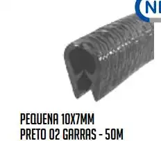 CASCA COBRA ACABAMENTO UNIVERSAL PEQUENA 10X7MM PRETO 02 GAR