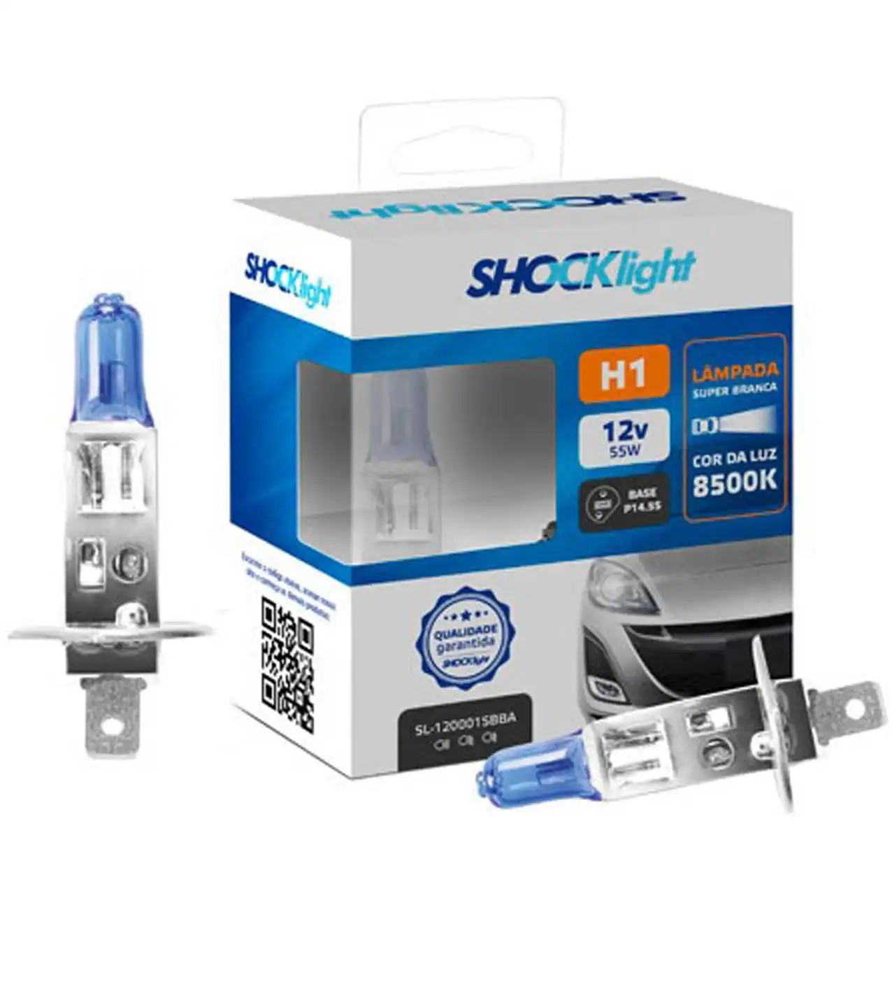 LAMPADA BIODO H-1 55W SUPER BRANCA 12V (8500K)