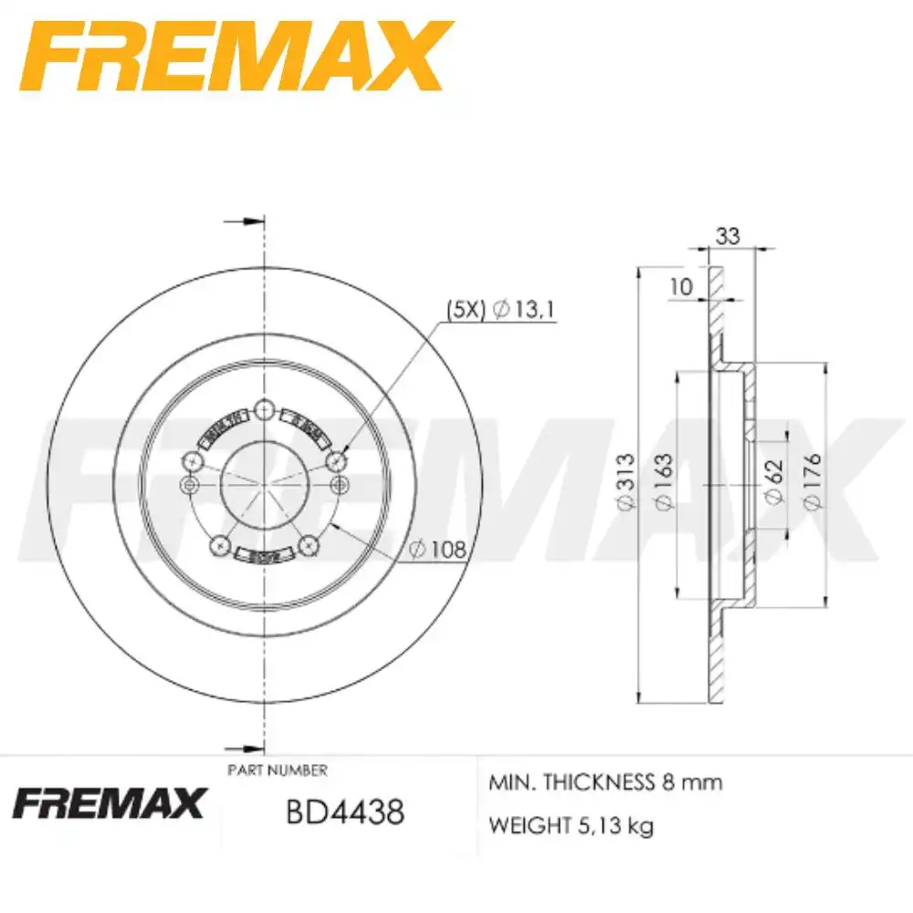 DISCO FREIO TRASEIRO TIGGO 7 1.5 16V 2019 ACIMA SOLIDO