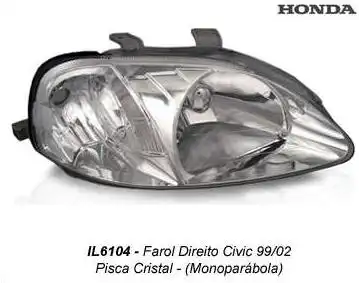 FAROL HONDA CIVIC 95/98 DIR
