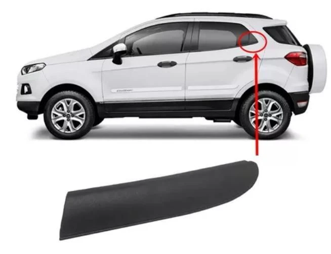 MOLDURA COLUNA PORTA TRAS ECOSPORT 2013 A 2020 DIR
