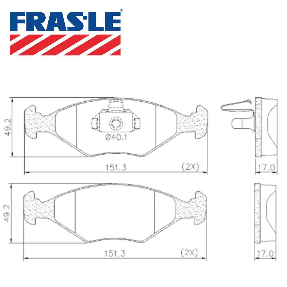PASTILHA FREIO DIANTEIRA FIAT PALIO 1998/ SISTEMA TEVES