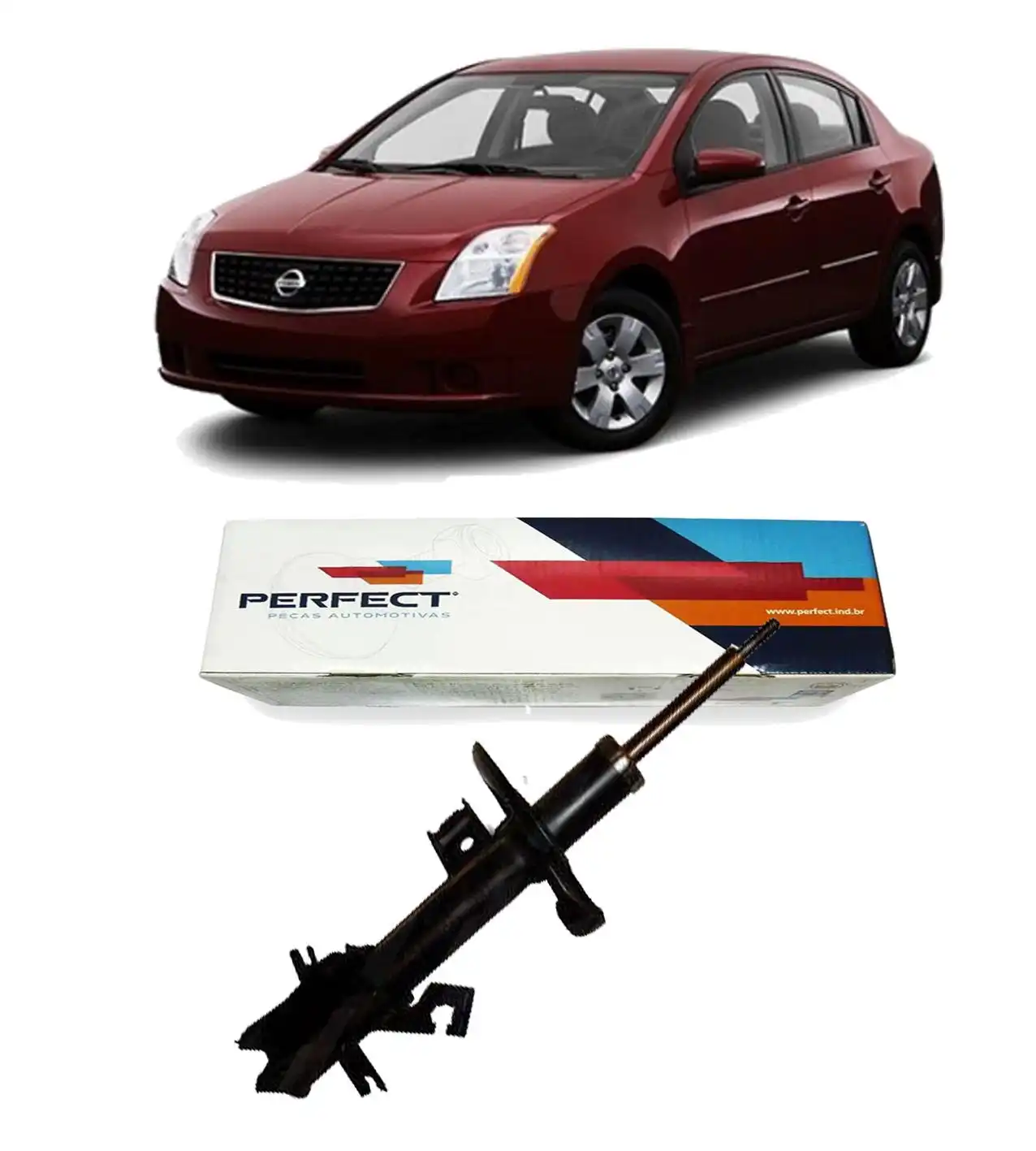 AMORTECEDOR DIANTEIRO NISSAN SENTRA 2007 A 2012 DIREITO