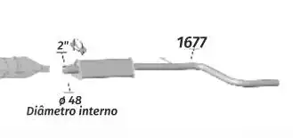 SILENC INTERM FT PALIO 1.5 96/ SIENA 1.3 1.6 8VAL 1.0 FIRE