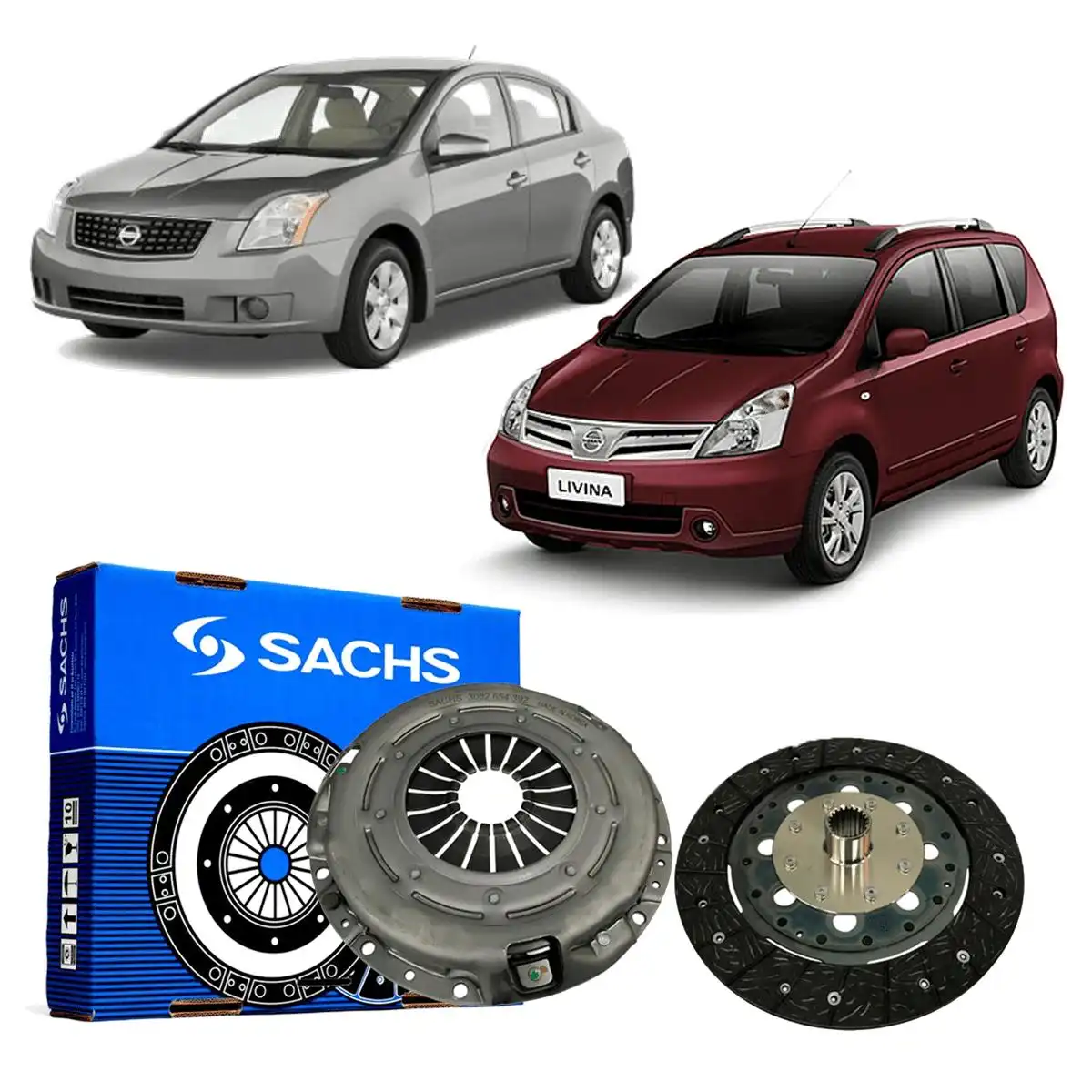KIT EMBREAGEM NISSAN SENTRA 2.0 2007/ SEM ROLAMENTO