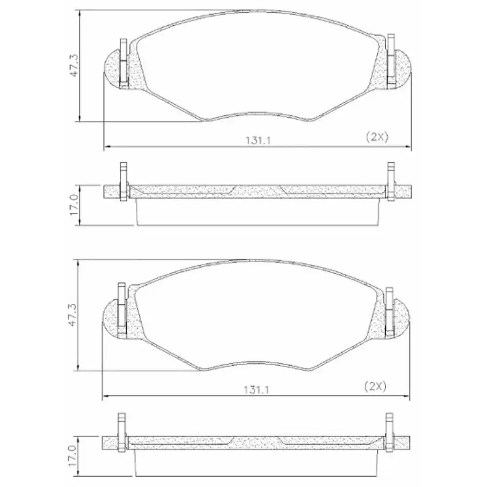 PASTILHA FREIO DIANTEIRA PEUGEOT 206 1.1 1.4 1.6 1998/