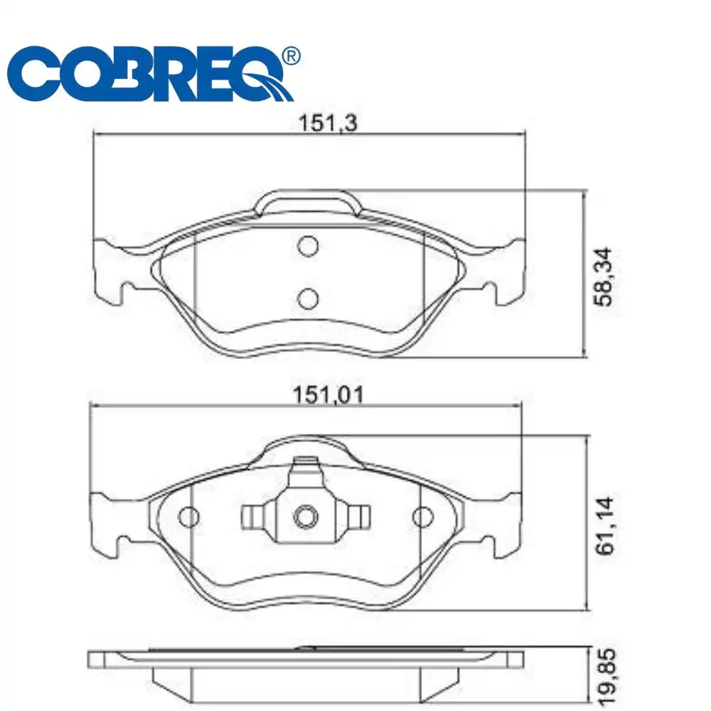 PASTILHA FREIO DIANTEIRA ECOSPORT 1.0 SUPERCHARGER 2009/