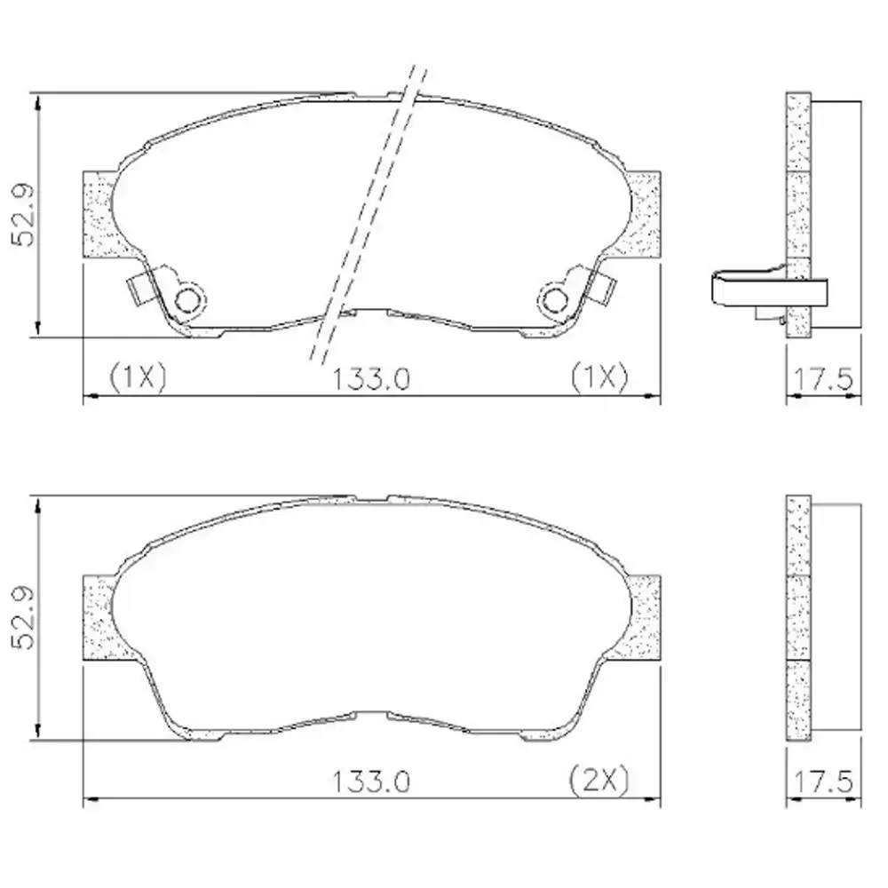 PASTILHA FREIO DIANTEIRA TOYOTA COROLLA 1992 A 2001