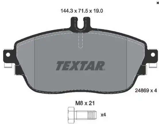 PASTILHA FREIO DIANTEIRA CLASSE A 2012 A 2018 SISTEMA TRW