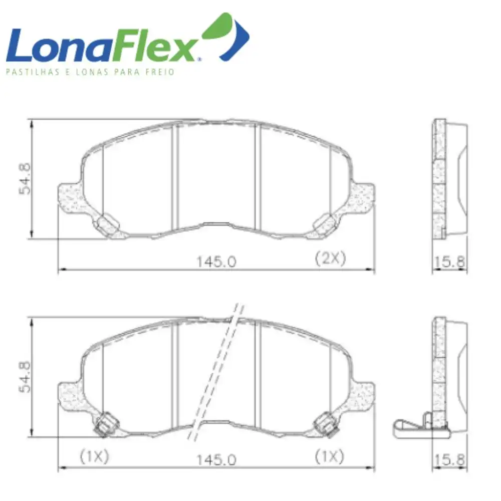 PASTILHA FREIO DIANTEIRA ASX 2.0 16V 2011 A 2018