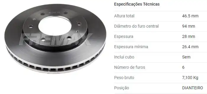 DISCO FREIO DIANTEIRO MITSUBISHI L-200 TRITON 2008/ VENTILAD