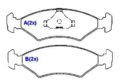 PASTILHA FREIO DIANTEIRA ESCORT II SISTEMA TEVES