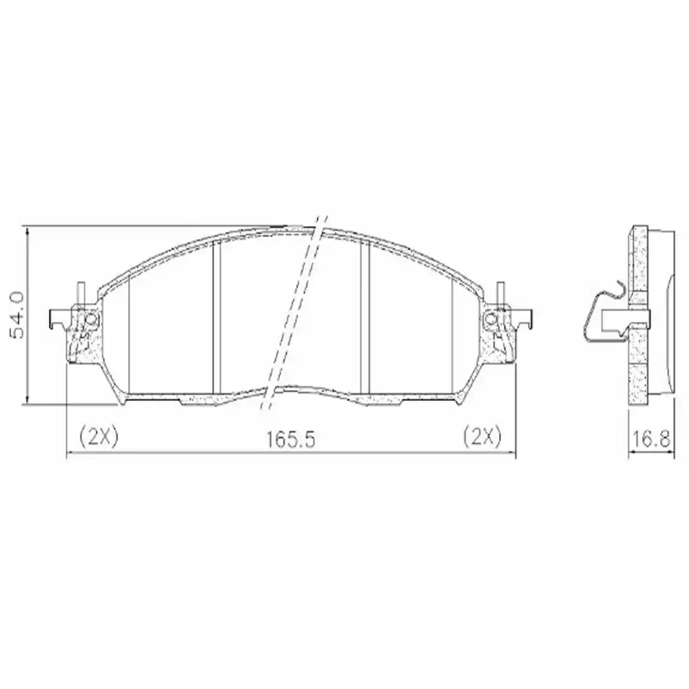 PASTILHA FREIO DIANTEIRA FRONTIER 2.3 16V 2017 A 2025