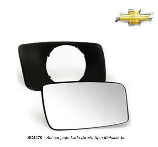 VIDRO ESPELHO SPIN METALIZADO DIR C/ CARCACA
