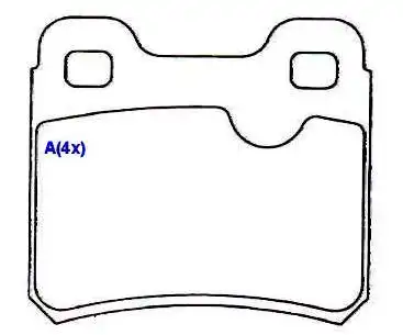 PASTILHA FREIO TRASEIRA VECTRA 1993 A 1996