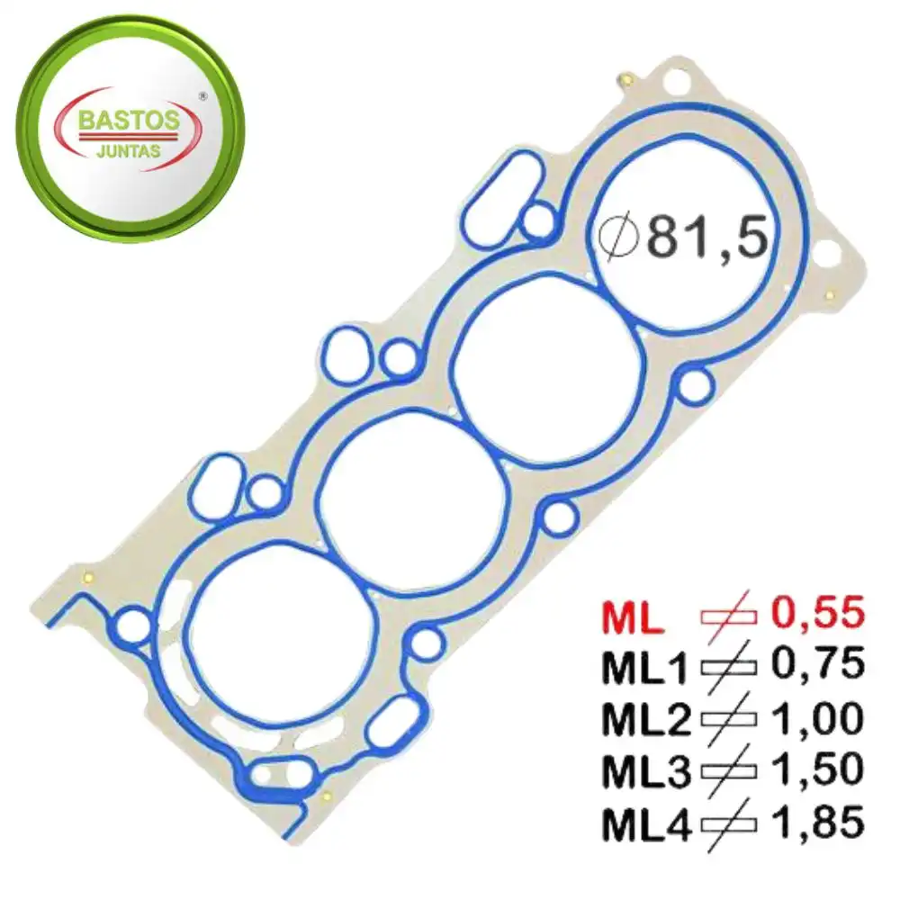 JUNTA CABECOTE TOYOTA COROLLA 1.6 1.8 16V 2003 A 2010 METAL