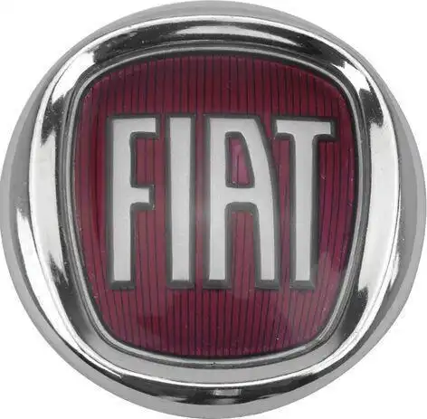 EMBLEMA TAMPA TRAS FIAT PALIO 2012 A 2017 FUNDO VERMELHO