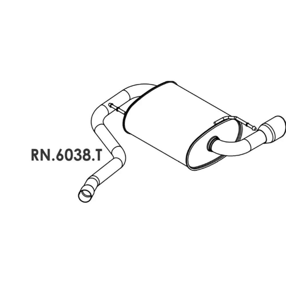 SILENCIOSO TRASEIRO RENAULT DUSTER 2.0 4X4 2012 A 2020