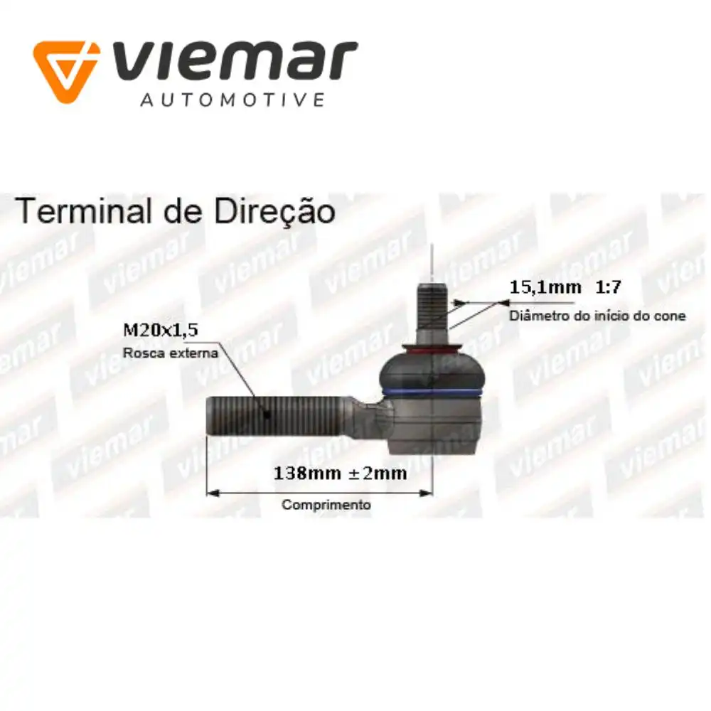 PONTEIRA DIRECAO RANGER 1991 A 1994 ESQUERDA