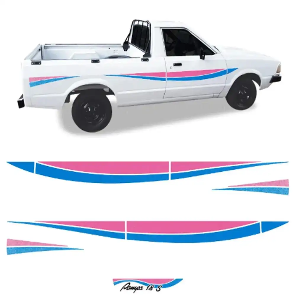 FAIXA LATERAL PAMPA 95 - AZUL/ROSA