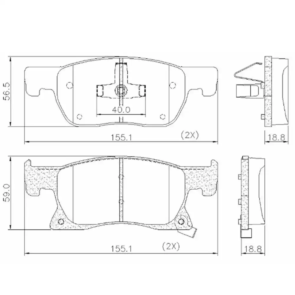 PASTILHA FREIO DIANTEIRA CRUZE 1.4 2017/