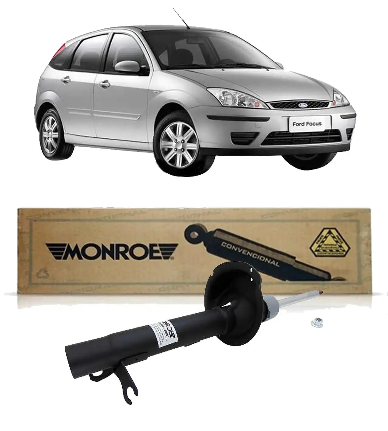 AMORTECEDOR DIANTEIRO FOCUS 2000 A 2008 DIREITO