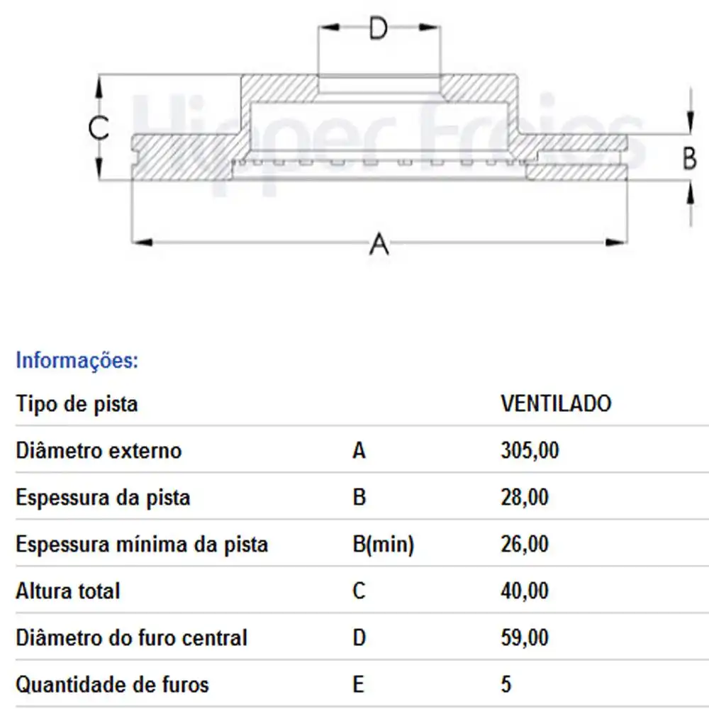 DISCO FREIO DIANTEIRO FIAT FASTBACK 1.3 2023 ACIMA
