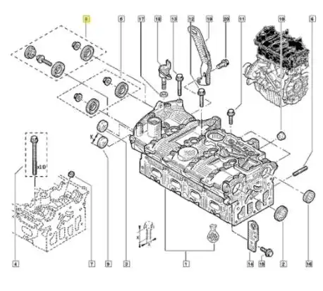 RETENTOR POLIA MOTOR COMANDO ADM E ESC SCENIC 2.0 16V