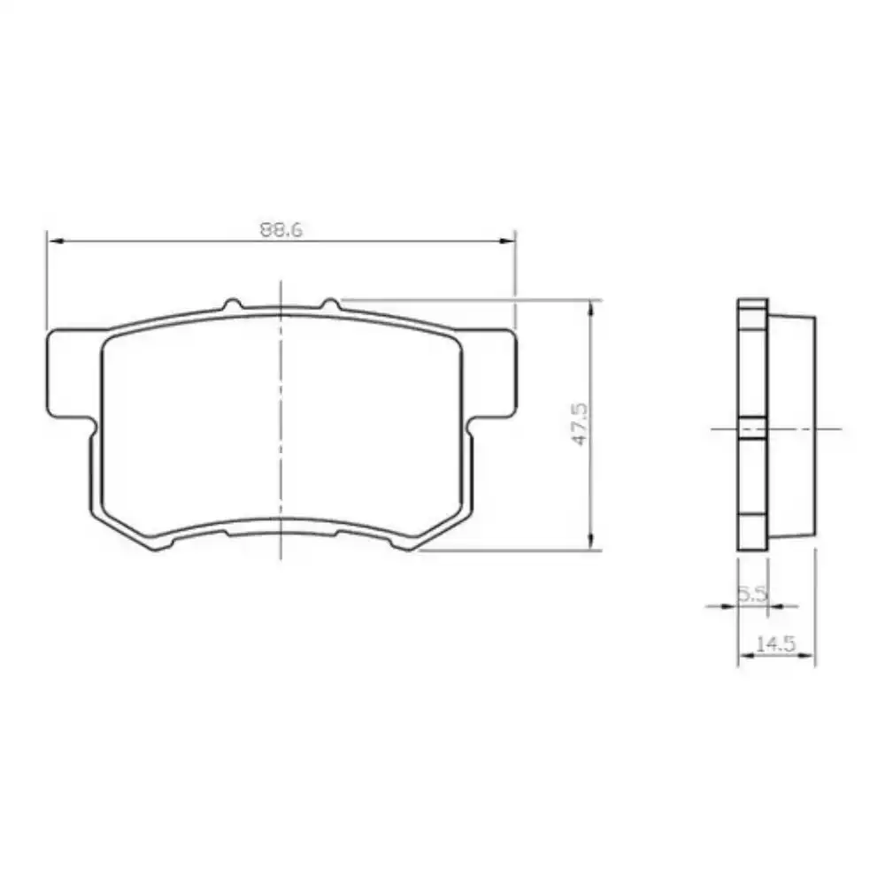 PASTILHA FREIO TRASEIRA HONDA NEW CIVIC 2006 A 2011