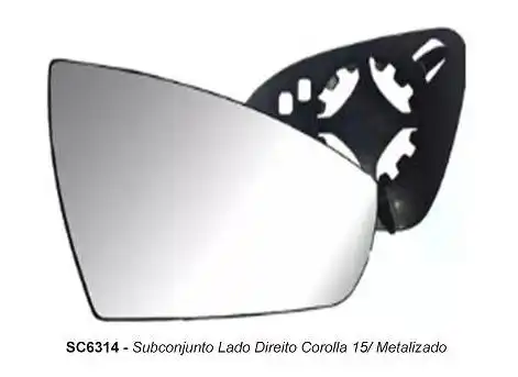 VIDRO ESPELHO COROLLA 2015 EM DIANTE METALIZADO DIR