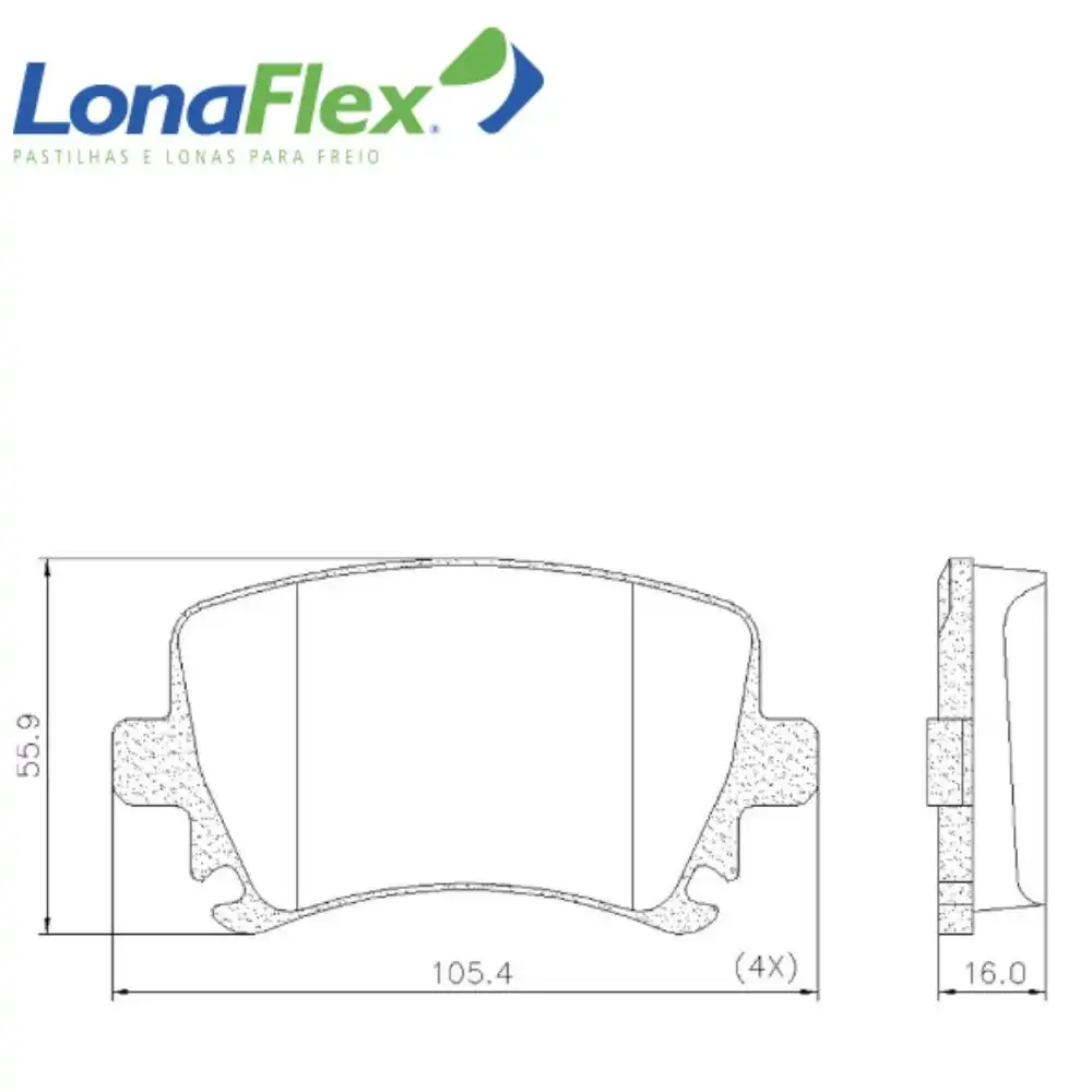 PASTILHA FREIO TRASEIRA AUDI A3 2.0 2006 A 2014