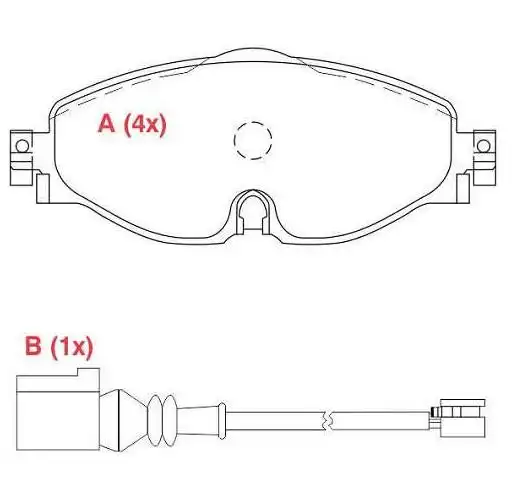 PASTILHA FREIO DIANTEIRA GOLF 1.4 2014/ COM SENSOR