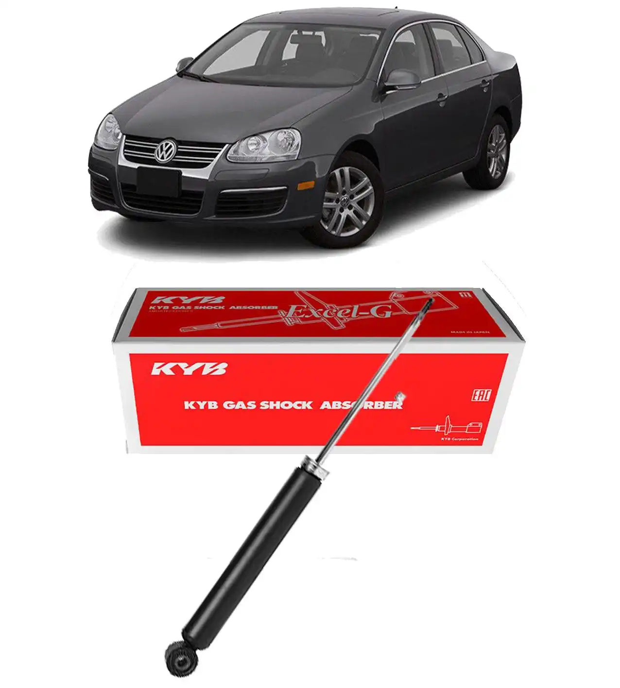 AMORTECEDOR TRASEIRO JETTA 2.5 2006 A 2011 FURO 14MM