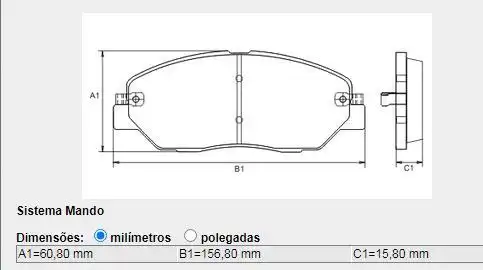 PASTILHA FREIO DIANTEIRA SANTA FE 2.7 24V 2006 A 2010 CERAM