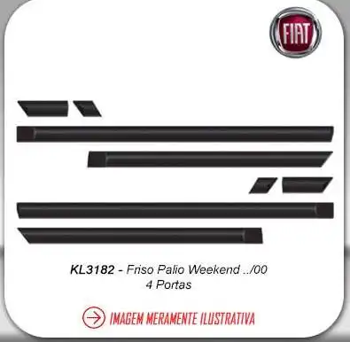 FRISO LATERAL FIAT PALIO WEEKEND /2000 4P