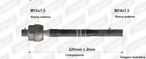 BARRA AXIAL EDGE 2015 A 2020 DIR ELETRICA